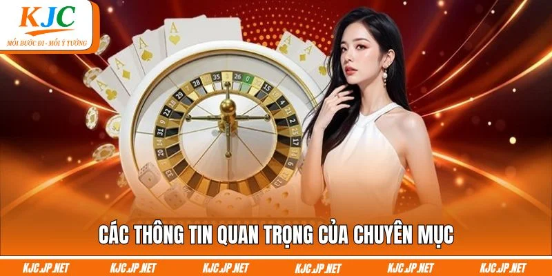 Các thông tin quan trọng của chuyên mục